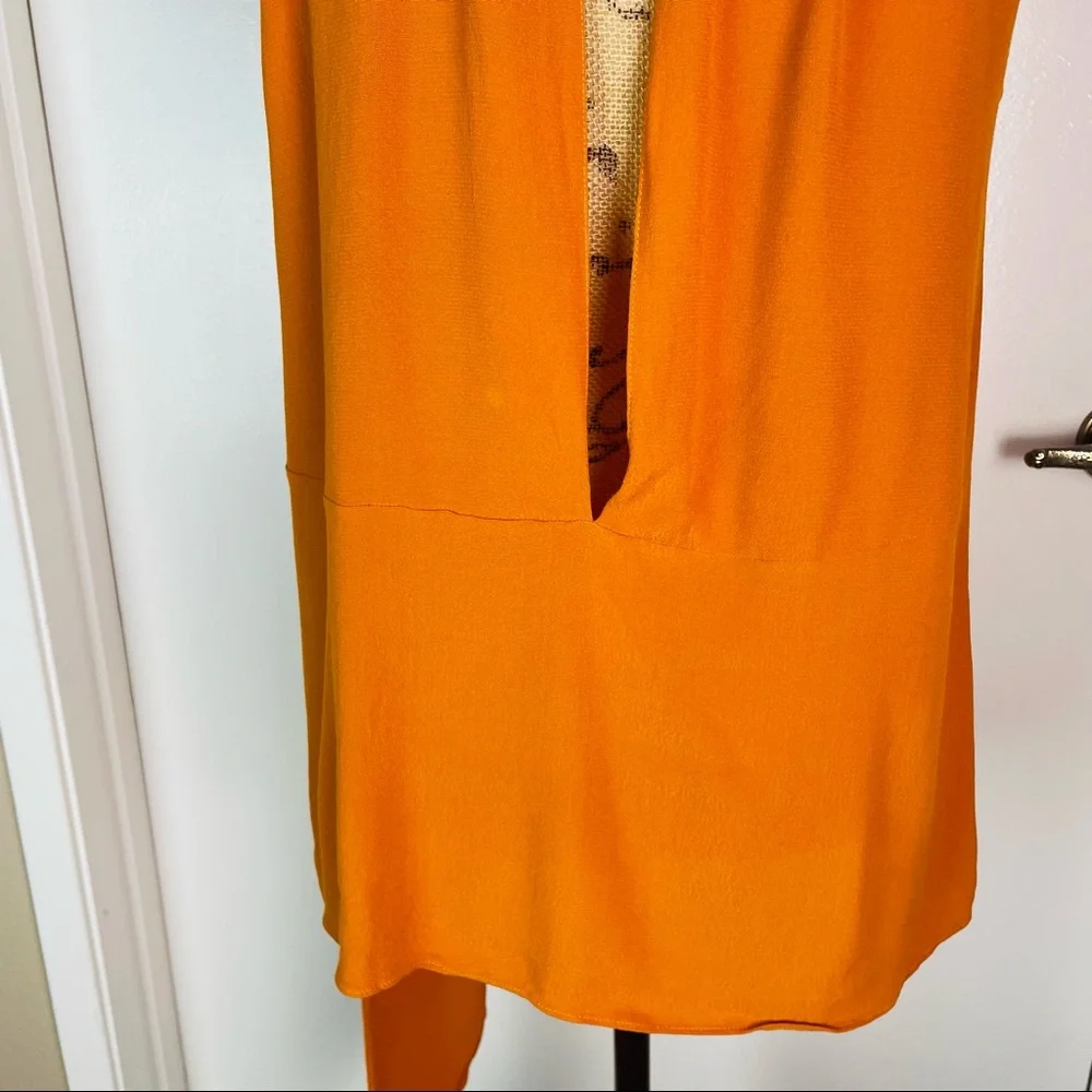 Zara Sleeveless Top Women Asymmetrical Hem Shirt Tunic Halter Neck Open Back New - Picture 14 of 15